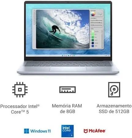 Notebook Dell Intel(R) Core(TM)i5-1035G1 8GB SDD 512GB - Foto 5