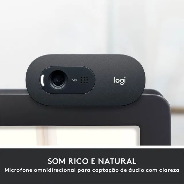 Webcam Logitech C505 720P HD 30 FPS com Microfone 3 MP USB - WZetta - Foto 3