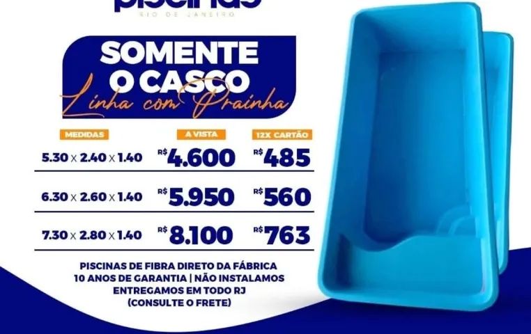 Piscina de fibra só o casco, promoção  - Foto 3
