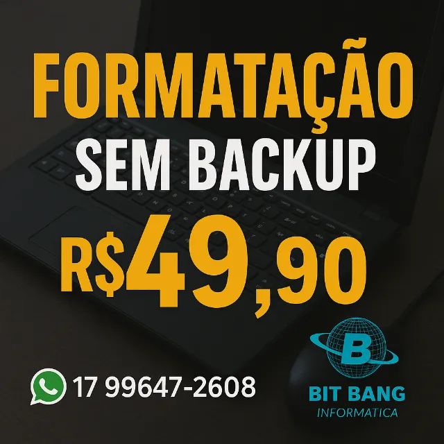 Formatação e conserto em computadores e notebooks