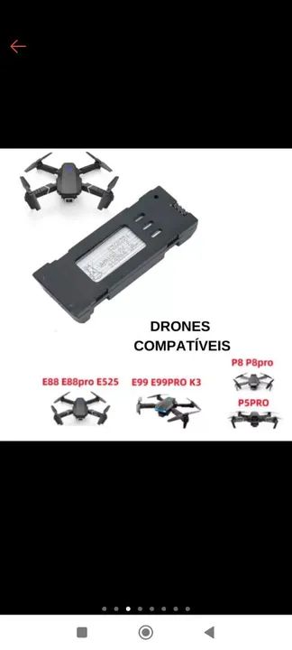 Peças Drone E99 e modelos parecidos  1800 mAh