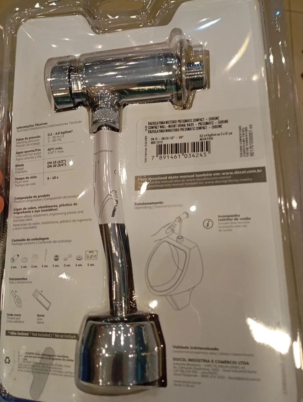 Válvula de Fechamento Automático para Mictório Decol - Foto 2