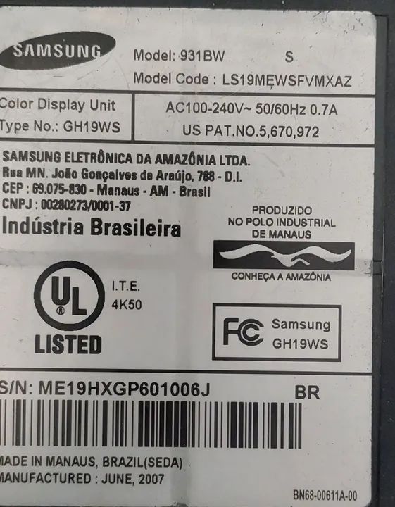 Monitor Samsung SyncMaster 9318W 2000:1 - Foto 2