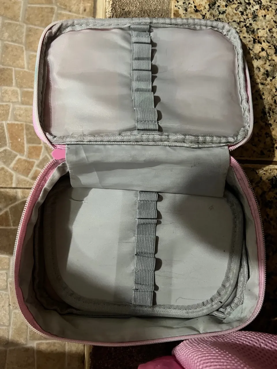 Mochila Rodinha Estojo Lancheira Térmica Infantil Menina Boton