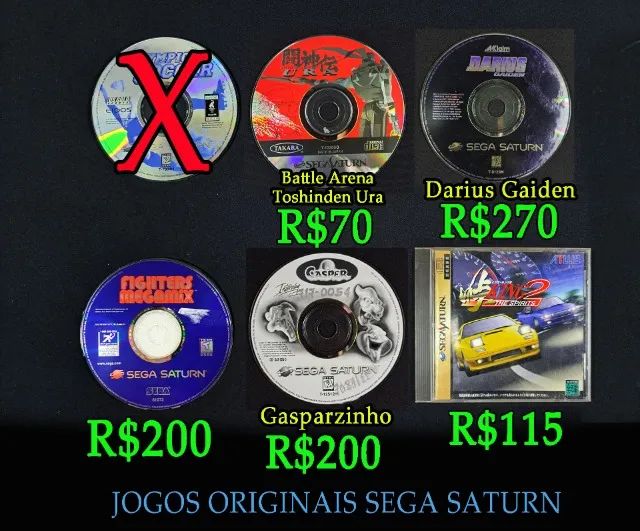 Jogos Originais Sega Saturn. Virtua Cop, Fighter Megamix, Clockwork Knight 2, Casper, - Foto 3