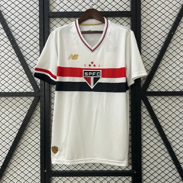 Camisa São Paulo 2025 Branca Tradicional - Qualidade Premium