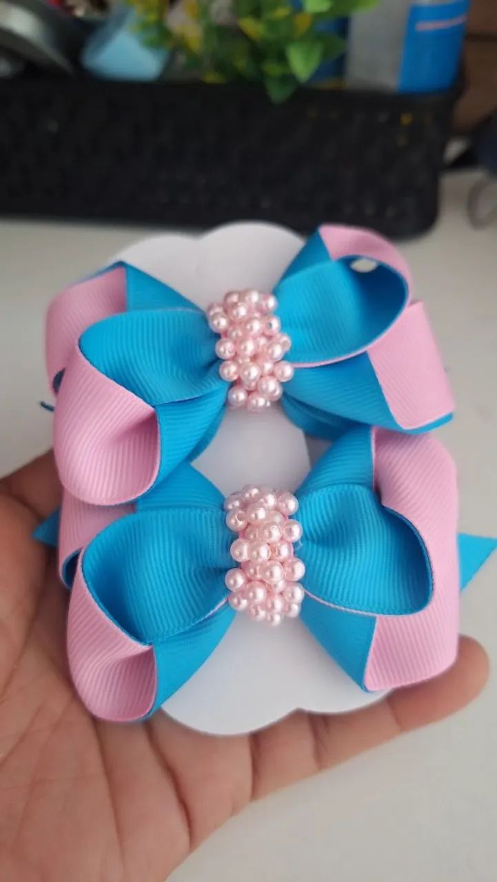 Laços de cabelo Stitch e Angel - Foto 3