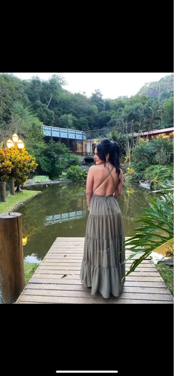Vestido verde oliva