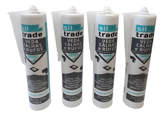 Veda Calha adesivo 310g cinza Siltrade - Foto 3