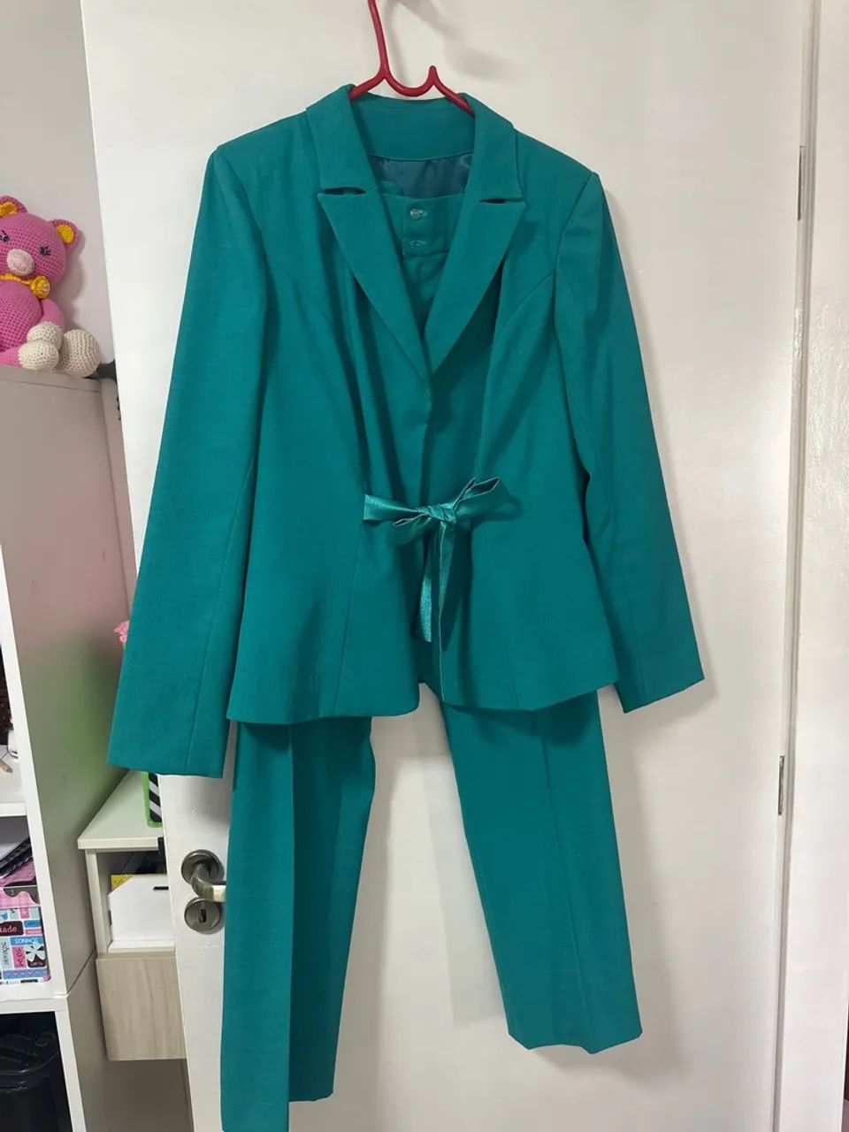 Conjunto de Blazer e Calça Verde - Tamanho GG