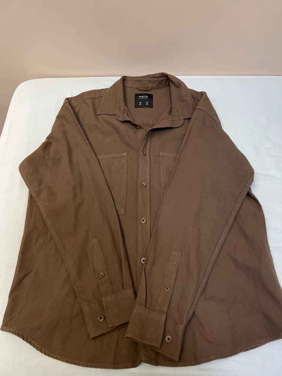 Camisa Manga Longa Marrom - Foto 2