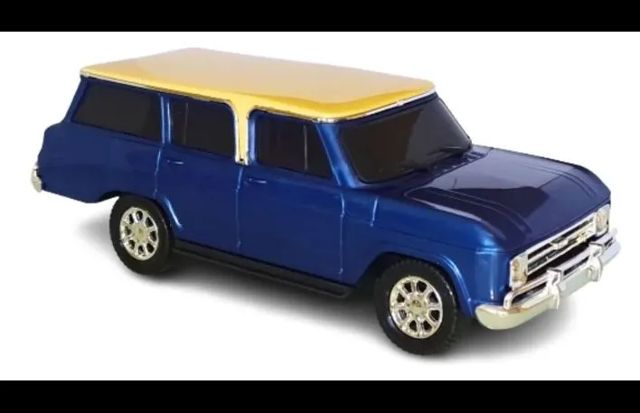 Carrinho de brinquedo retrô azul