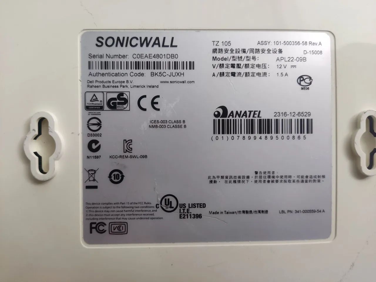 SonicWall TZ 105 - Roteador de Rede