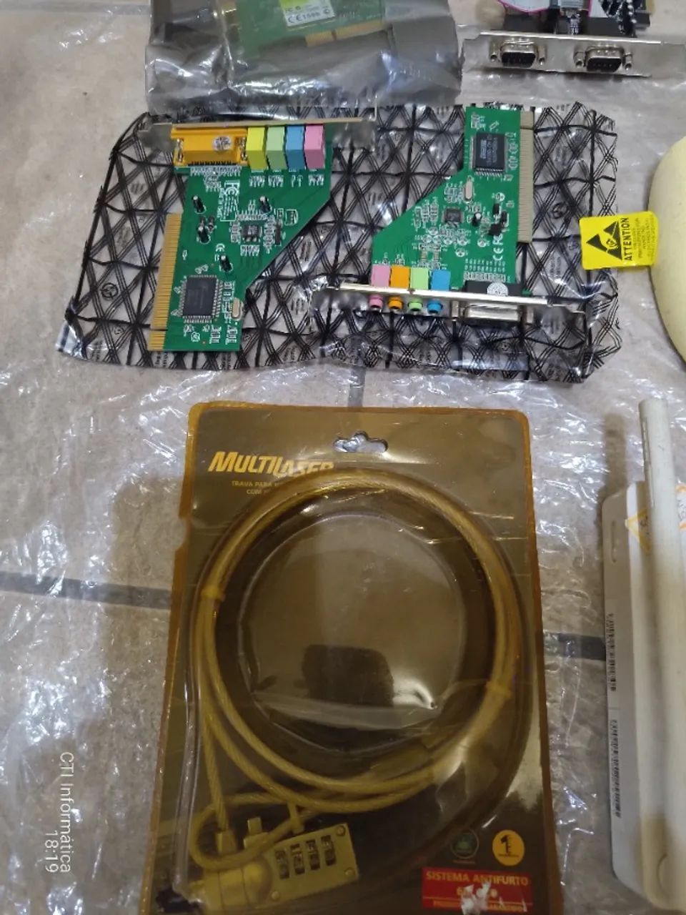 Lot of Various Computer Items (Routers Modem Sound Cards Print Server)64317905636354123