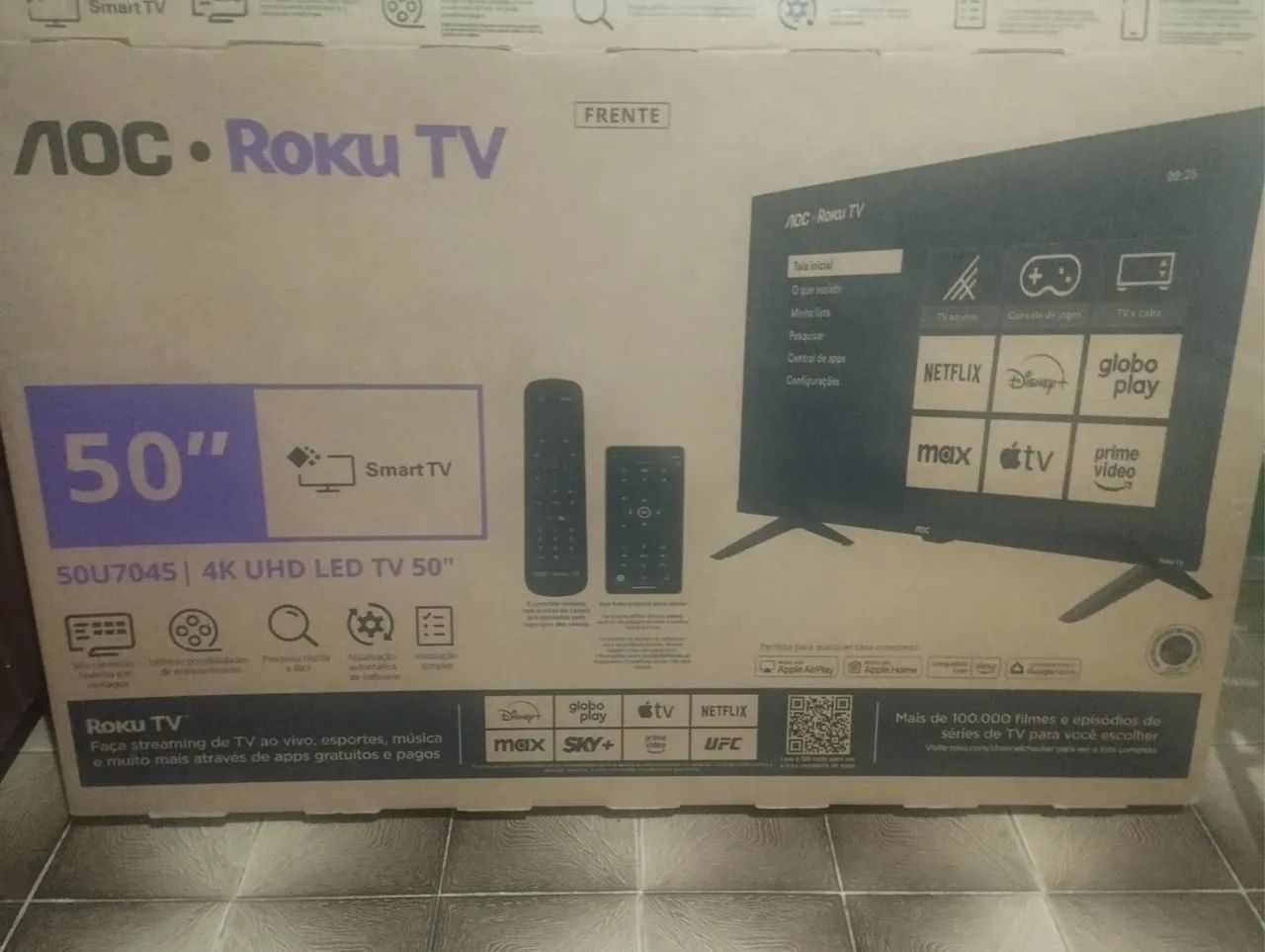 Tv 50 roku (levou queda) 1 semana de uso - Foto 4