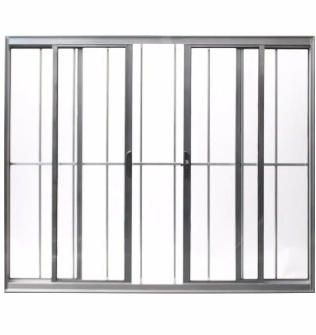 vitro aluminio brilante com grade