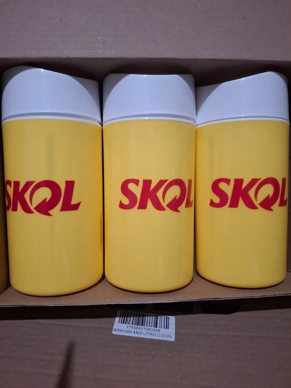 Porta-garrafas 600ml térmico Skol - Kit com 3 unidades