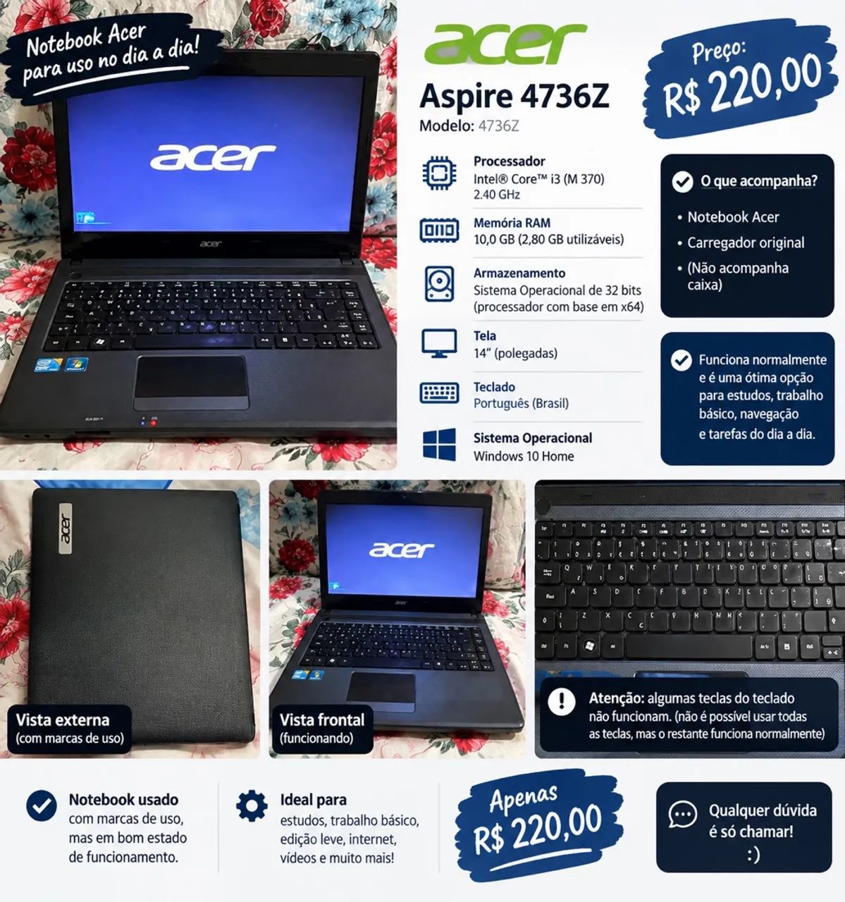 Vendo notebook 