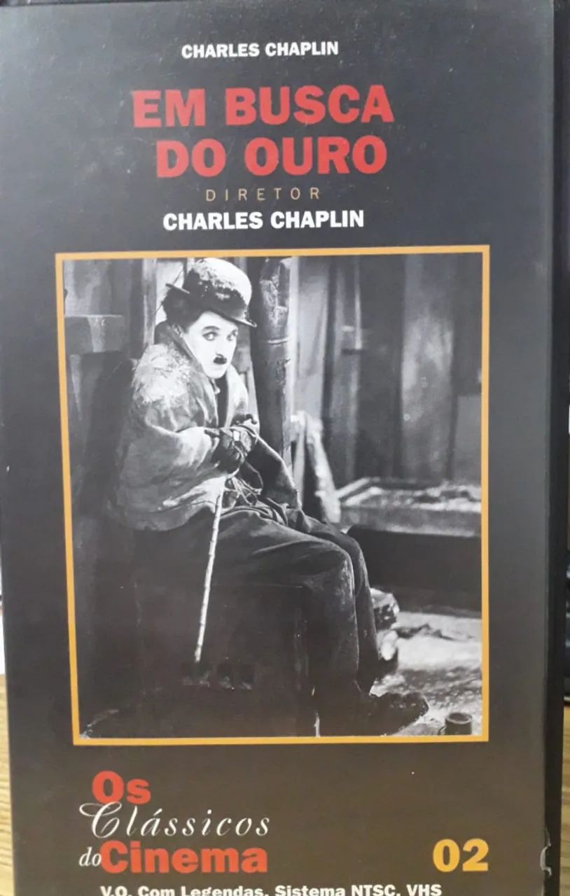 VHS Filme - Em Busca do Ouro Charles Chaplin