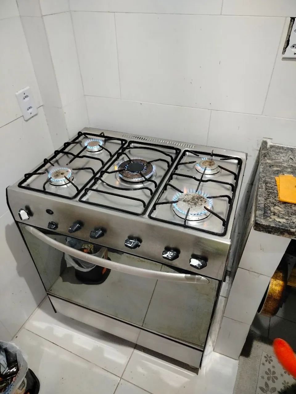 Fogão inox 5 bocas