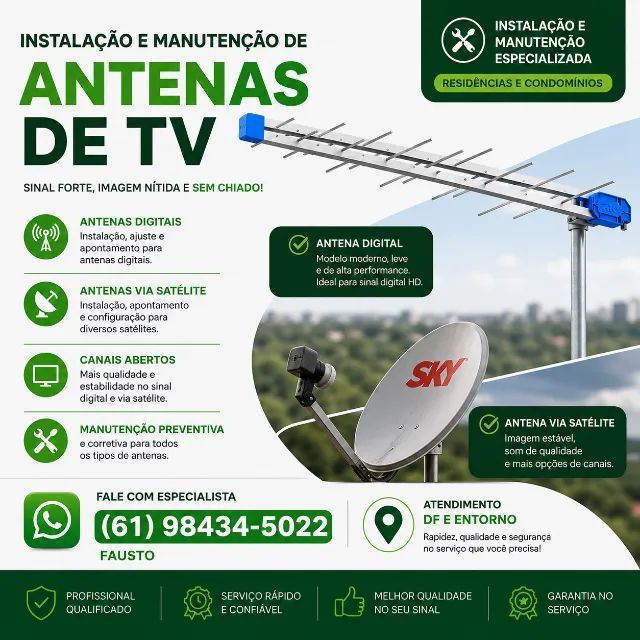Antena Digital Externa - Completa instalada
