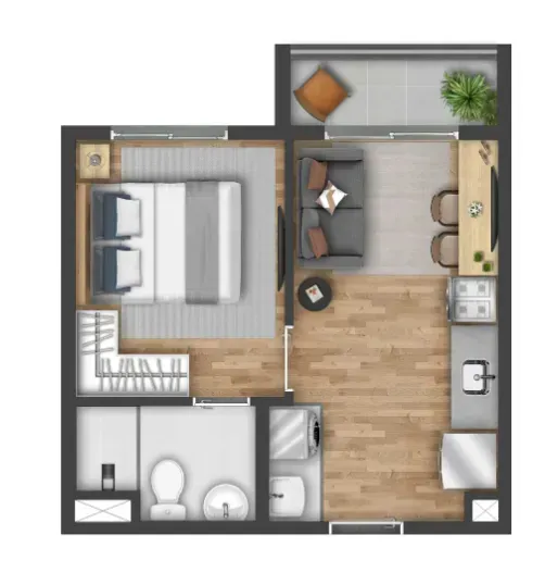 PLANTA 27m²