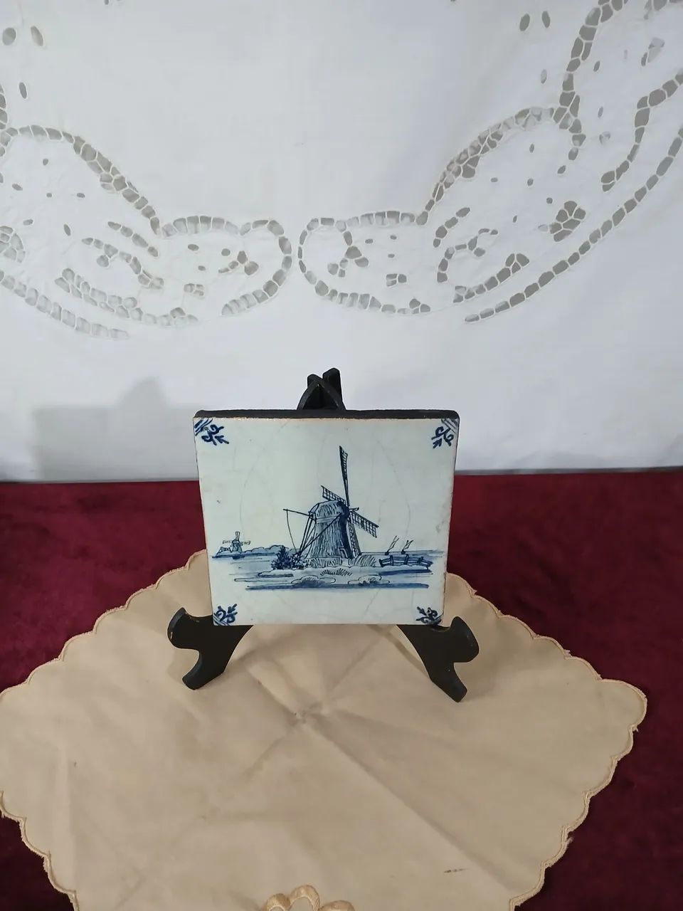 Antigo Azulejo de Cerâmica Delft  - Foto 3
