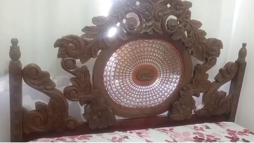 Cama de casal madeira jacarandá 
