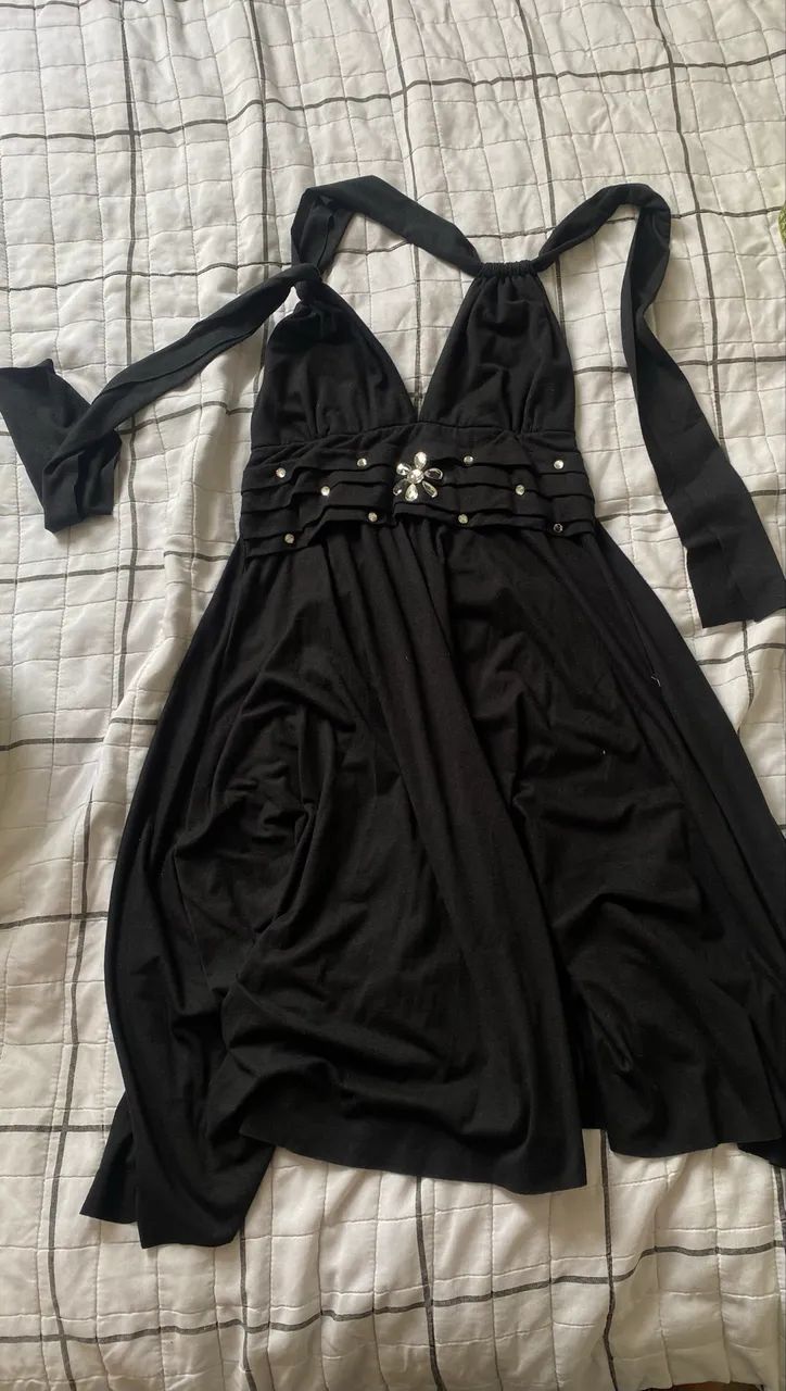 vestido rodado preto  - Foto 3