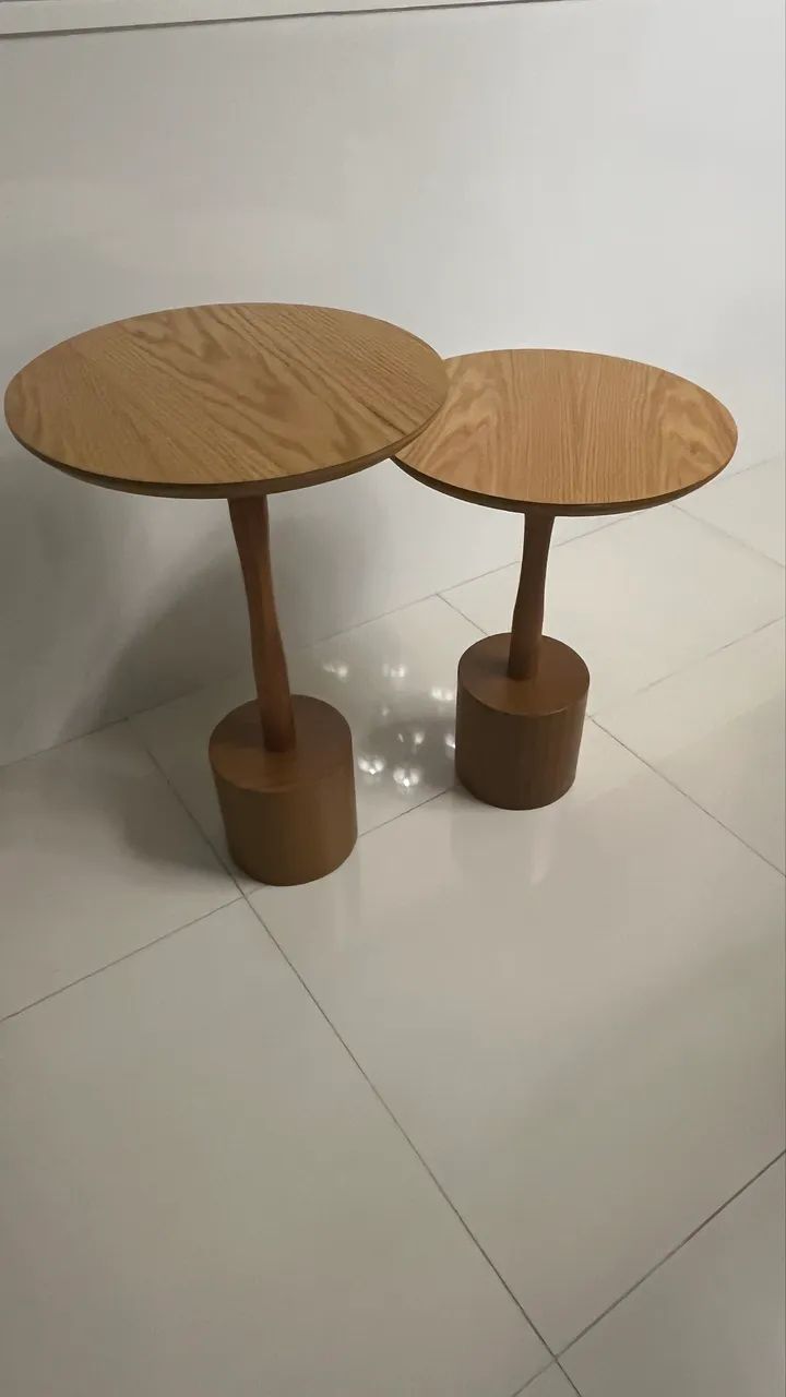 Conjunto de mesinhas de canto - madeira - Foto 3