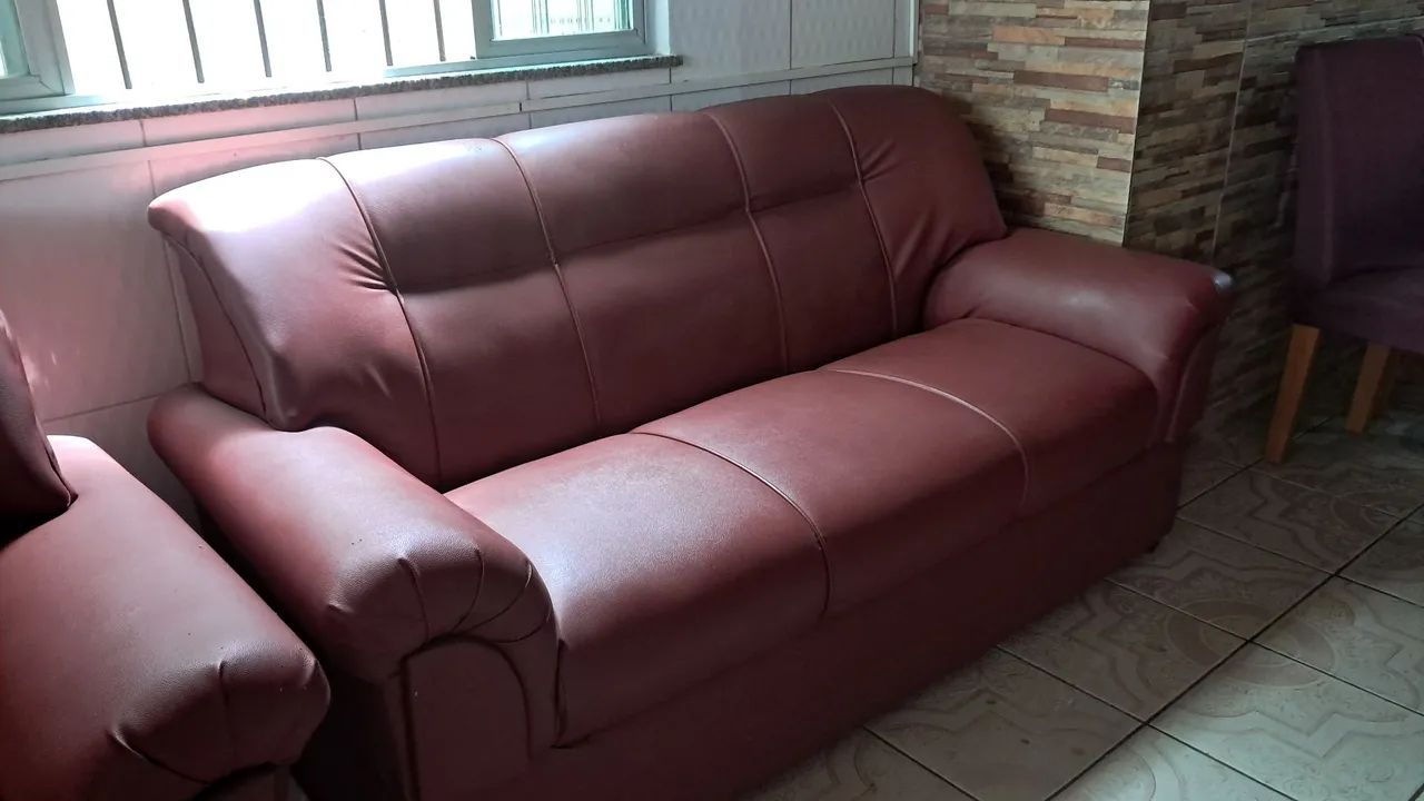 CONJUNTO DE SOFÁS 3 E 2 LUGARES - REFORMADOS  - Foto 2