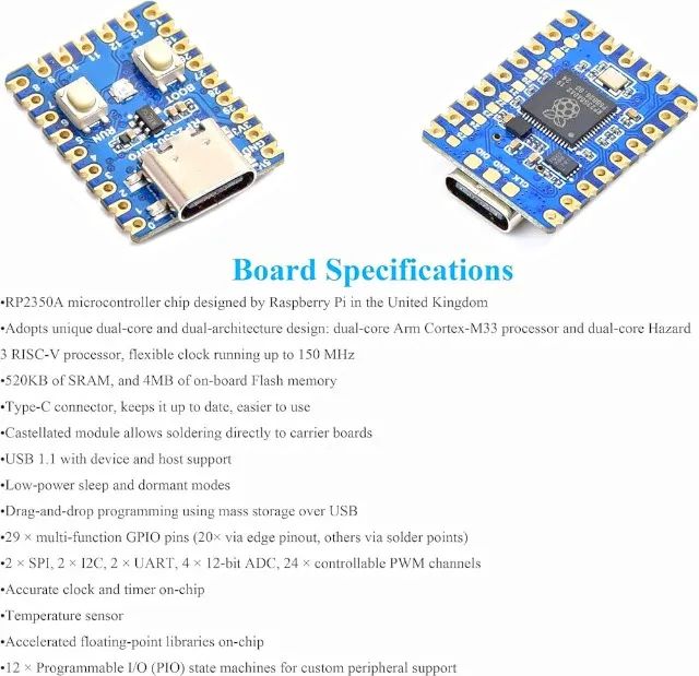 Raspberry RP2350 Zero - Foto 3