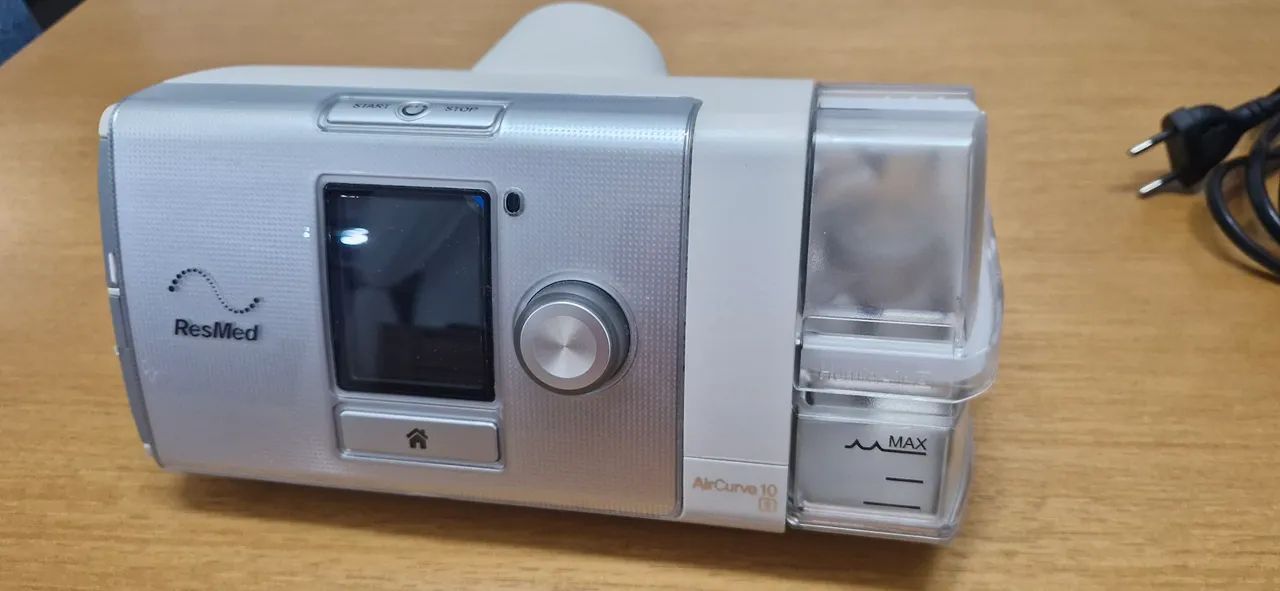 CPAP/BiPAP ResMed AirCurve 10 + Umidificador - Completo - Foto 4