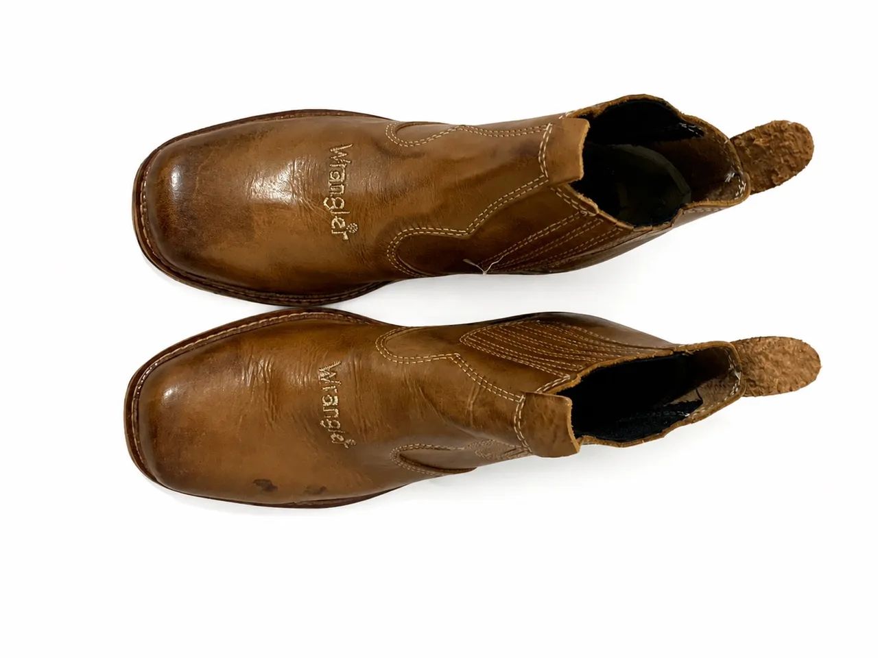Bota wrangler de couro  - Foto 4