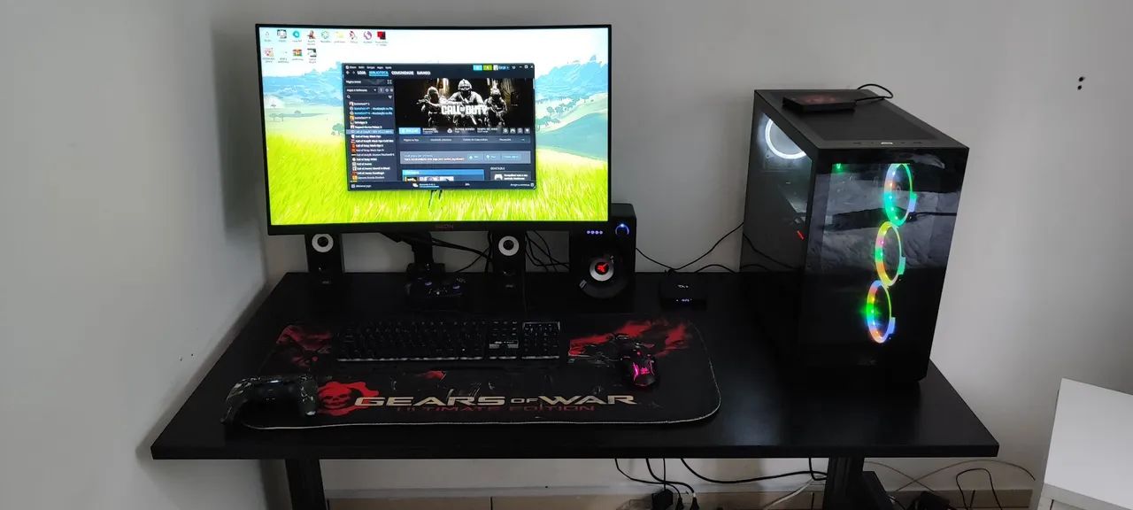 Pc gamer mesa mais monitor 31,5 polegadas 