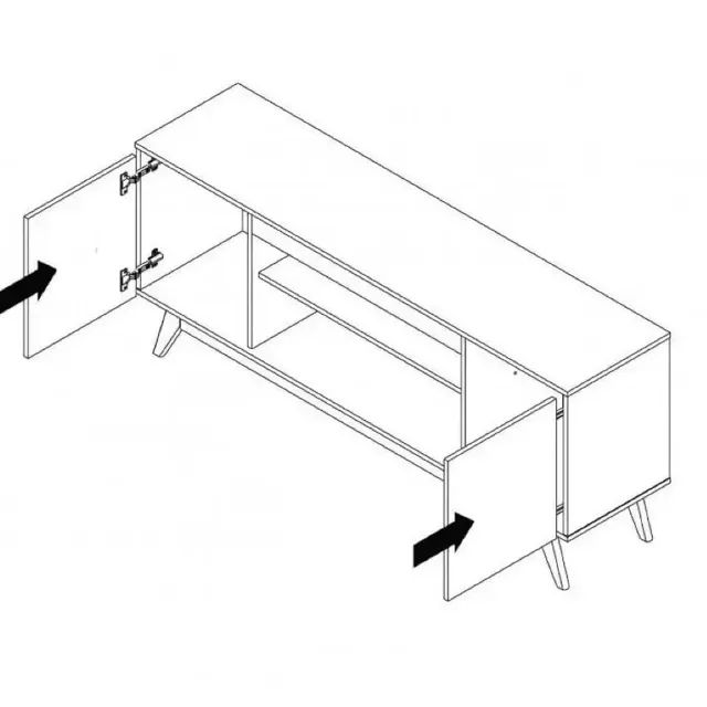 Rack Malibu para Tv Até 60 Polegadas 2 Portas Germai 160cm  - Foto 3