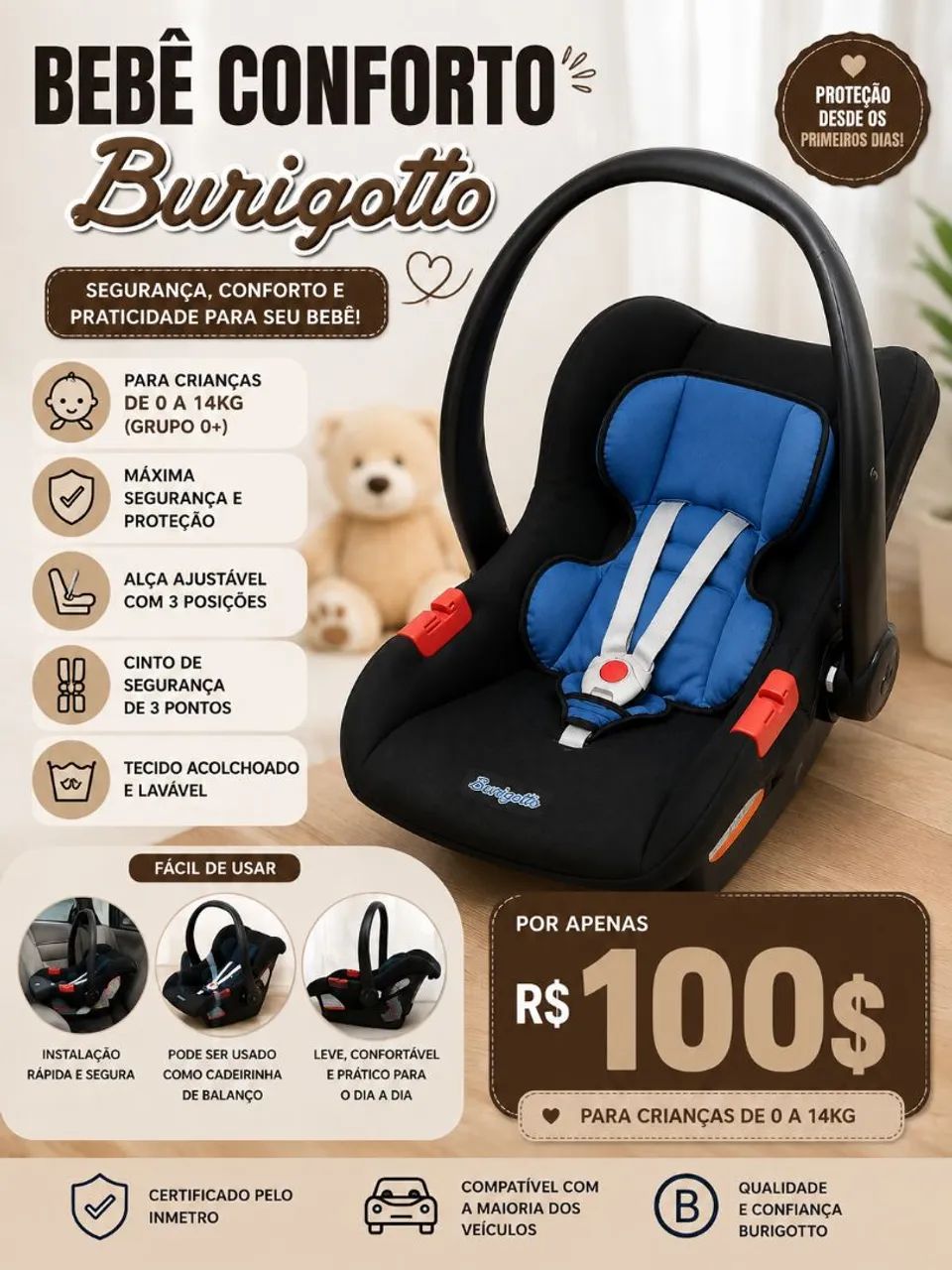 Bebê conforto burigotto 