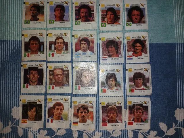 Figurinhas ping pong copa 1986 México.