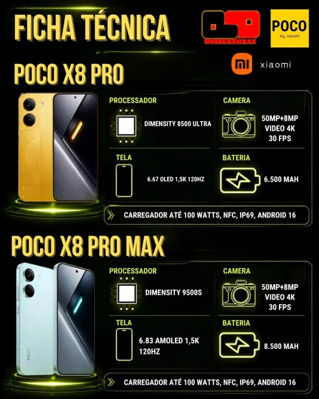 Poco X8 Pro e Poco X8 Pro Max ! linha completa com brinde.  - Foto 2