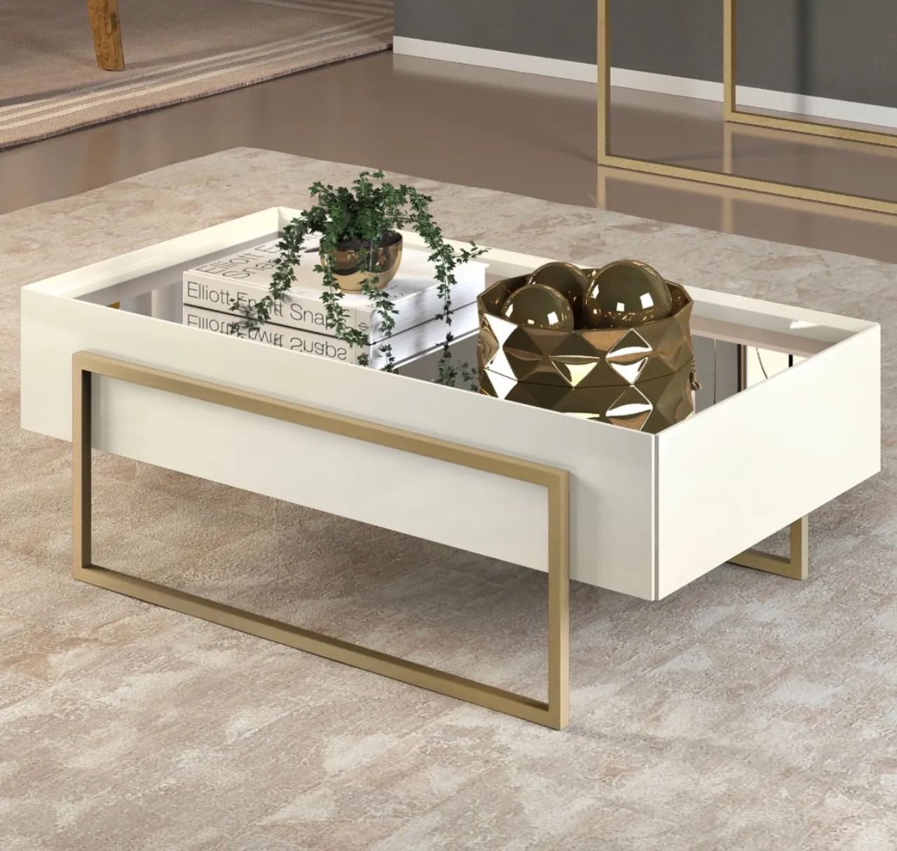 Mesa de centro c/ Tampo ESPELHADO// OFERTA 