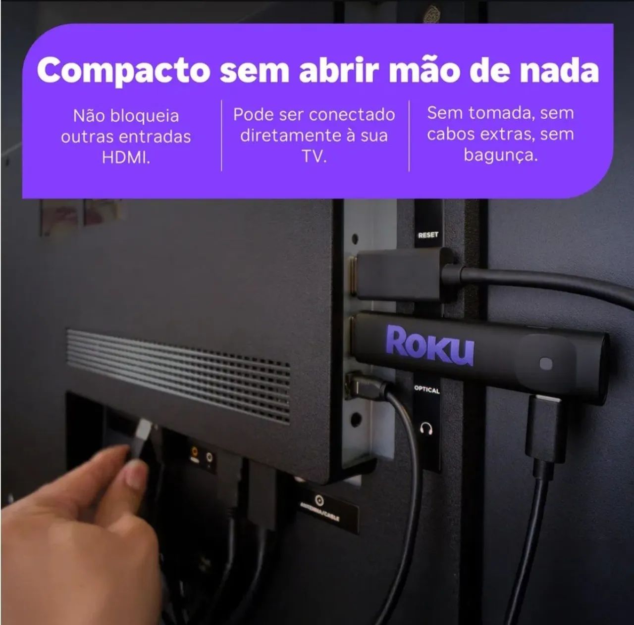 TV BOX Roku Streaming Stick 3° Geração... - Foto 3
