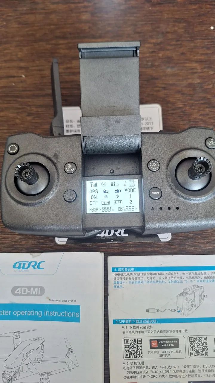 Radio Controle e Hélices para Drone 4DRC M1  - Foto 2
