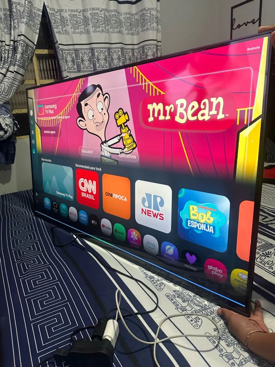 Smartv 50 4 k Samsung slim leia bem anúncio 