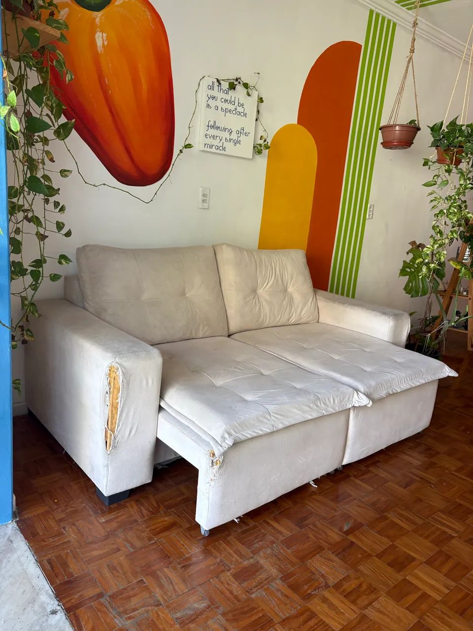 SOFÁ RETRÁTIL 2 lugares (avaria) - Foto 4