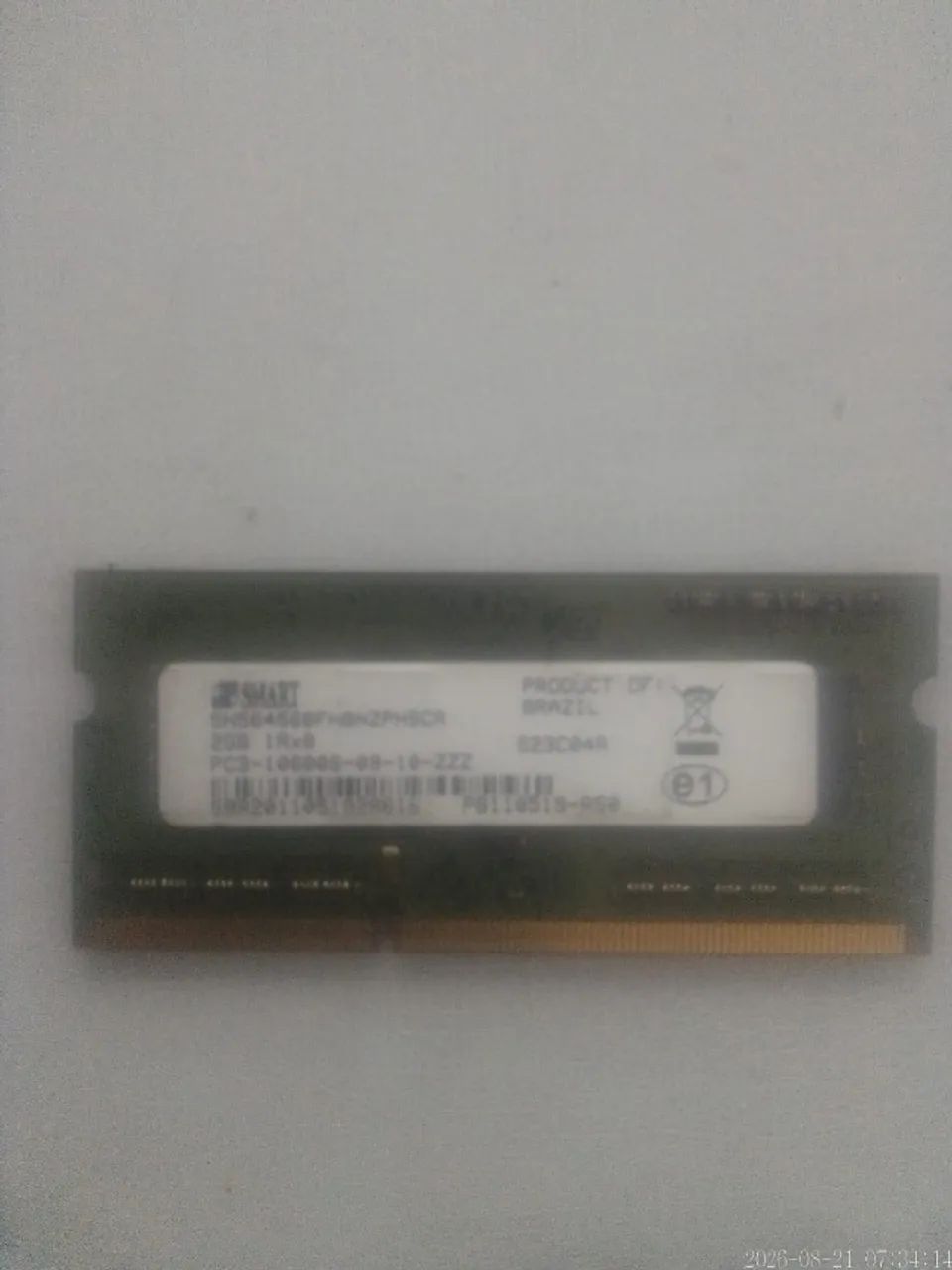 2GB MEMÓRIA DDR3 PARA NOTEBOOK