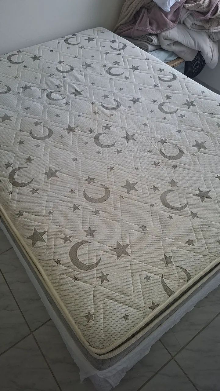 Cama Box Casal Padrão com Colchão Pillow Top