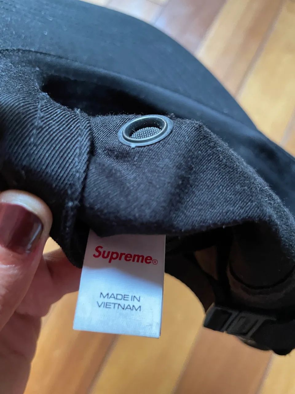 Boné Supreme 5 Panel Camp Cap Military Preto  - Foto 5