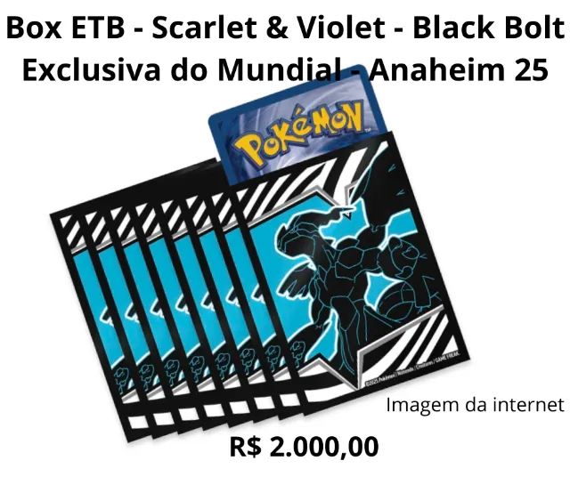 Pokémon - Box ETB - Scarlet & Violet - Black Bolt EXCLUSIVA do mundial de Anaheim - Foto 5
