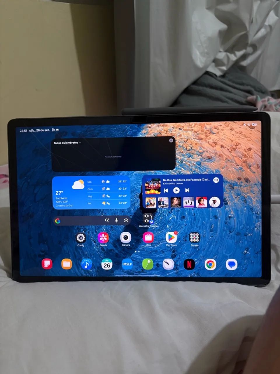 Tablet Samsung S9fe+ de 128 gb e 8 de ram