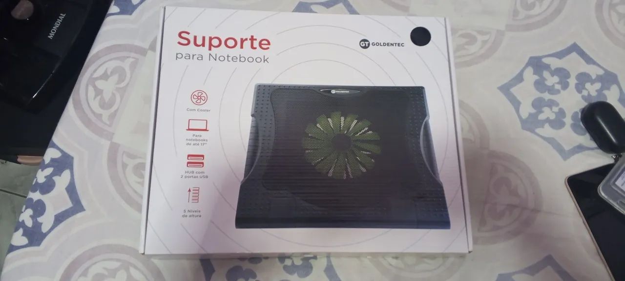 Suporte Notebook Goldentec com Cooler + 2 USB - Até 17